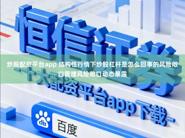 炒股配资平台app 结构性行情下炒股杠杆是怎么回事的风险敞口管理风险敞口动态暴露