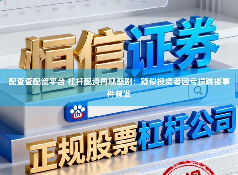 配查查配资平台 杠杆配资再现悲剧：疑似投资者因亏损跳楼事件频发